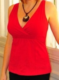 Body tank v neck maternity wear funky muma red