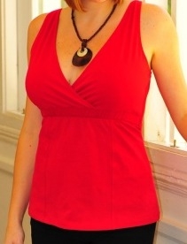 Body tank v neck maternity wear funky muma red