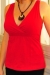 Body tank v neck maternity wear funky muma red
