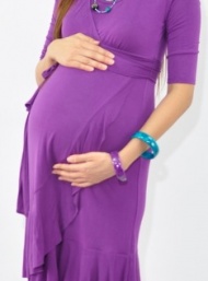 Evita wrap dress breastfeeding and maternity funky muma plum