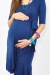 Evita ink blue bamboo pregnant dress funky muma breastfeeding pregnancy maternity wear 