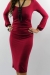 Valencia dress blue maternity wear funky muma-maroon