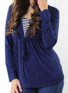 Hoodie maternity wear funky muma navy blue