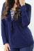 Hoodie maternity wear funky muma navy blue