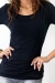 Bamboo ruche black top nursing bamboo funky muma breastfeeding pregnancy maternity wear 