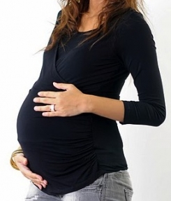 Bamboo ruche black top pregnant bamboo funky muma breastfeeding pregnancy maternity wear 