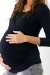 Bamboo ruche black top pregnant bamboo funky muma breastfeeding pregnancy maternity wear 