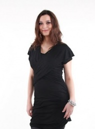 Manhattan mini black nursing bamboo funky muma breastfeeding pregnancy maternity wear 