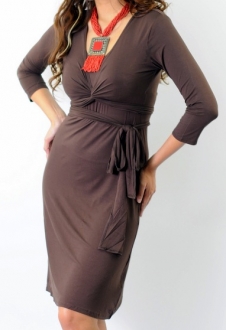 Giselle tie wrap maternity wear funky muma espresso