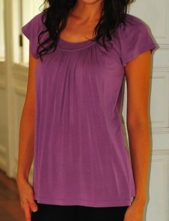 Shirred tunic orchid maternity wear funky muma