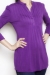 Pleated bib plum longsleeve top shirt nursing bamboo funky muma breastfeeding pregnancy maternity wear 