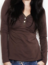 Lace henley coffee longsleeve 2 funky muma breastfeeding pregnancy maternity wear 