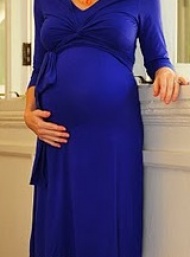 Giselle tie wrap maternity wear funky muma blue pregnant