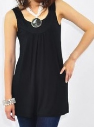 Eyelet bamboo tunic maternity wear funky muma black