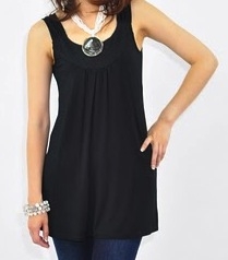 Eyelet bamboo tunic maternity wear funky muma black