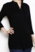 Pleated tunic black longsleeve nursing bamboo funky muma breastfeeding pregnancy maternity wear 