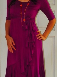 Evita wrap dress breastfeeding and maternity funky muma violett