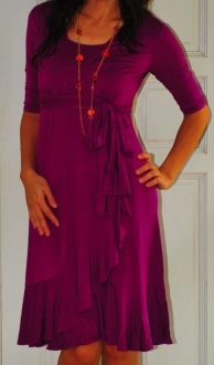 Evita wrap dress breastfeeding and maternity funky muma violett