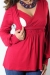 Bella bamboo top maternity funky muma red breastfeeding