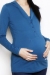 Buttoned hoodie blue pregnant funky muma breastfeeding pregnancy maternity wear 