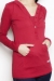 Buttoned hoodie red nursing post funky muma breastfeeding pregnancy maternity wear
