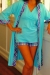 Pyjama lounge set blue nursing funky muma breastfeeding pregnancy maternity wear 