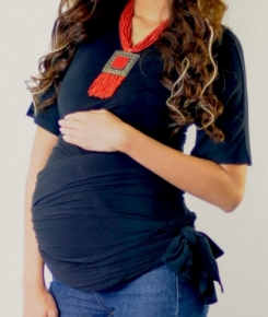 Geisha wrap maternity wear funky muma black pregnant