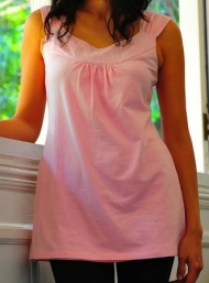 Eyelet bamboo tunic maternity wear funky muma pink