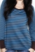 Scoopneck stripes raglan teal and brown nursing funky muma breastfeeding pregnancy maternity wear 