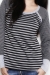 Scoopneck stripes black and grey top nursing funky muma breastfeeding pregnancy maternity wear 