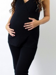 Capri pyjama set maternity wear funky muma-black