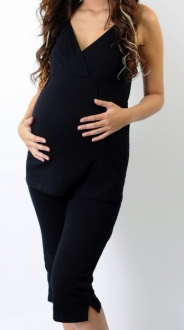 Capri pyjama set maternity wear funky muma-black