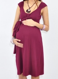 Ivana burgundy pregnant bamboo funky muma breastfeeding pregnancy maternity wear 