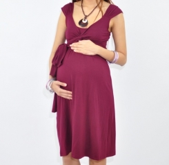 Ivana burgundy pregnant bamboo funky muma breastfeeding pregnancy maternity wear 