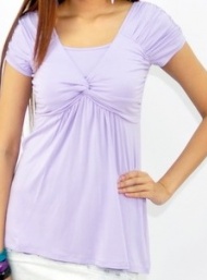 Baby doll knot top lilac nursing bamboo funky muma breastfeeding pregnancy maternity wear 