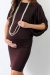 Renee brown dress maternity funky muma preg