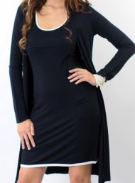 Orla black and white dress twin set bamboo funky muma breastfeeding pregnancy maternity wear 
